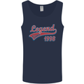Legend Since 25th Birthday 1998 Mens Vest Tank Top Navy Blue