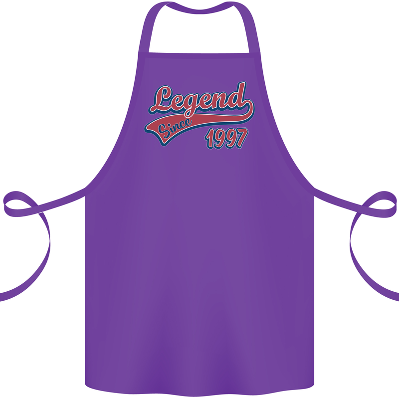 Legend Since 26th Birthday 1997 Cotton Apron 100% Organic Purple