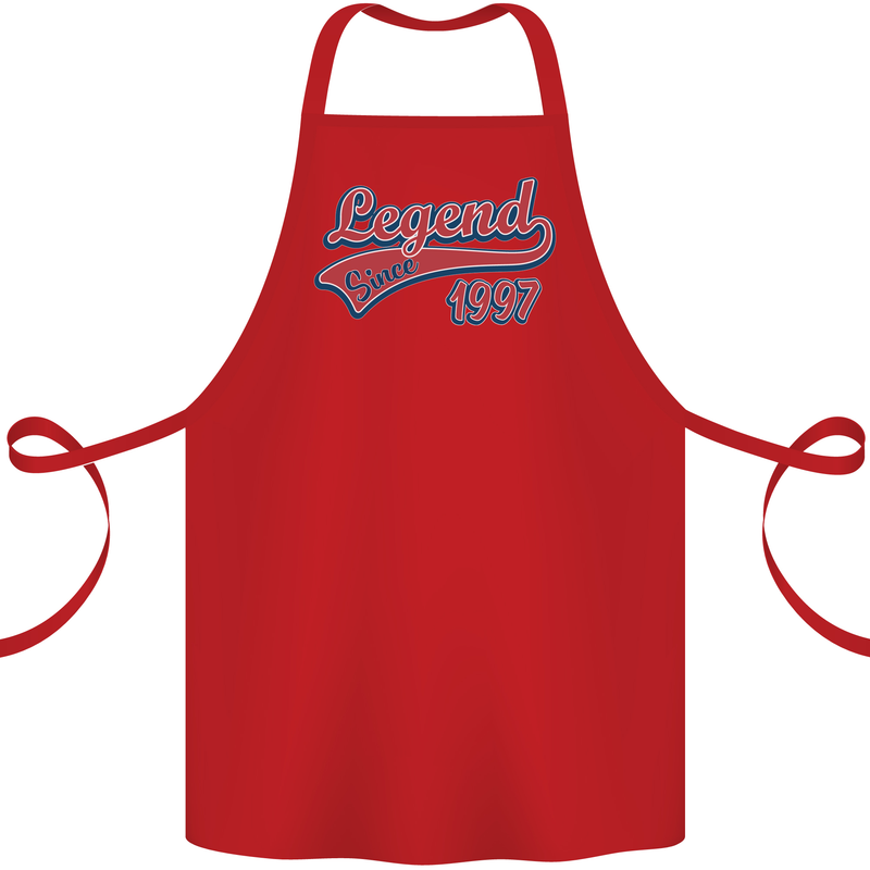 Legend Since 26th Birthday 1997 Cotton Apron 100% Organic Red