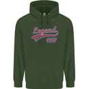 Legend Since 26th Birthday 1997 Mens 80% Cotton Hoodie Forest Green