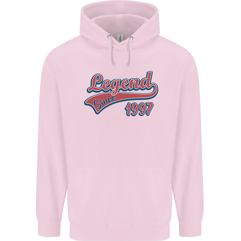 Legend Since 26th Birthday 1997 Mens 80% Cotton Hoodie Light Pink