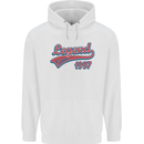 Legend Since 26th Birthday 1997 Mens 80% Cotton Hoodie White