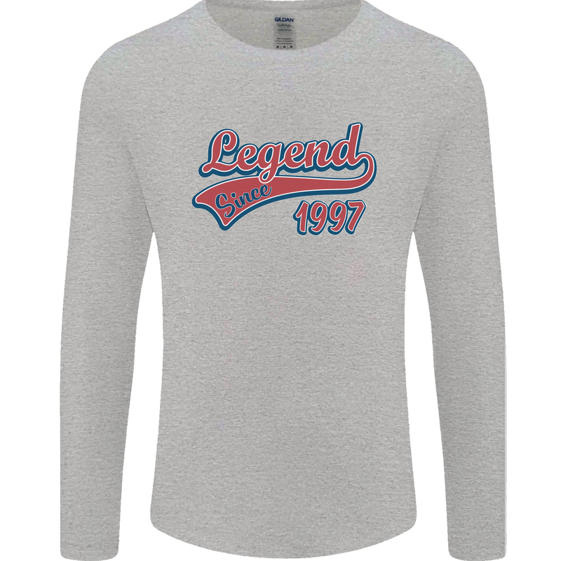 Legend Since 26th Birthday 1997 Mens Long Sleeve T-Shirt Sports Grey