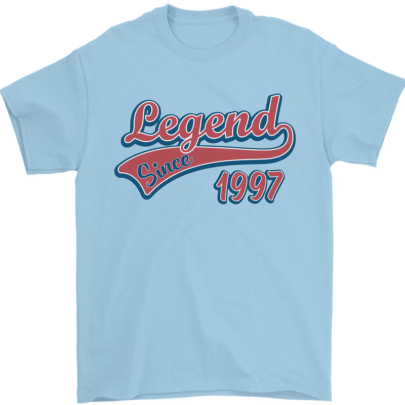 Legend Since 26th Birthday 1997 Mens T-Shirt 100% Cotton Light Blue