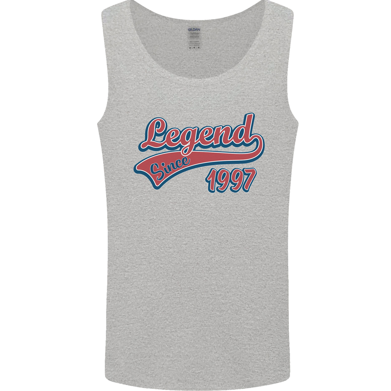 Legend Since 26th Birthday 1997 Mens Vest Tank Top Sports Grey