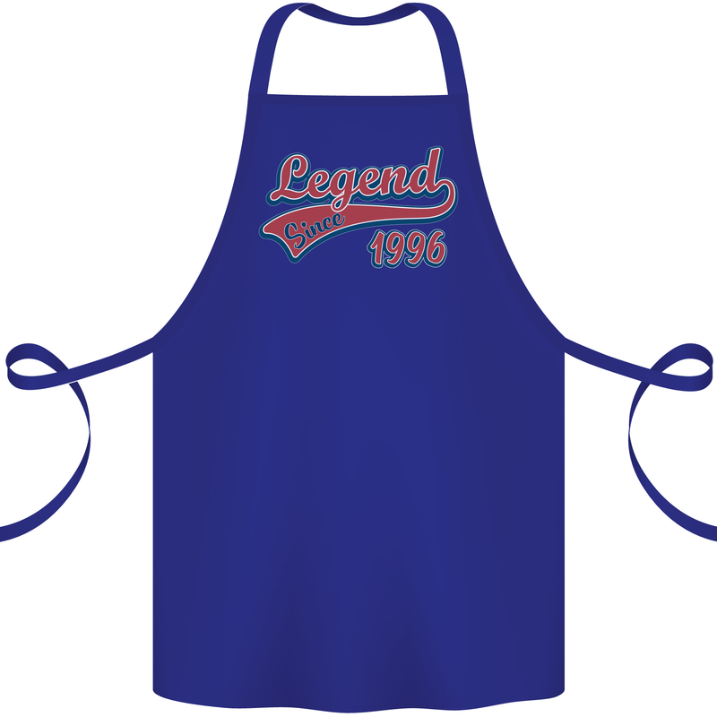 Legend Since 27th Birthday 1996 Cotton Apron 100% Organic Royal Blue