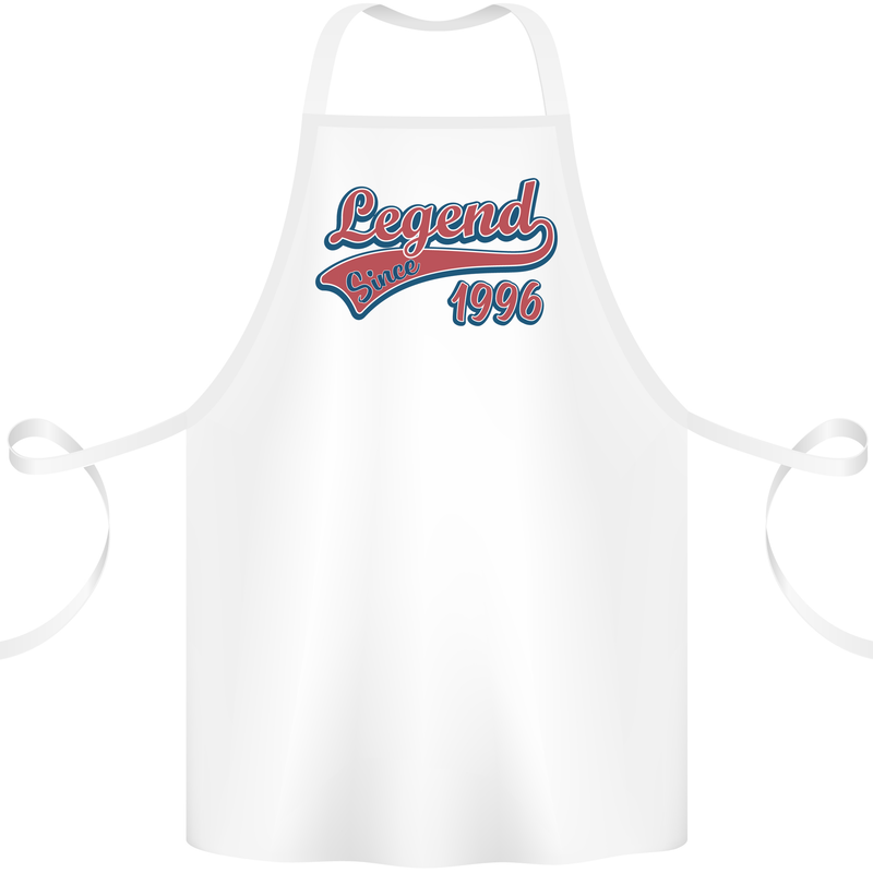Legend Since 27th Birthday 1996 Cotton Apron 100% Organic White