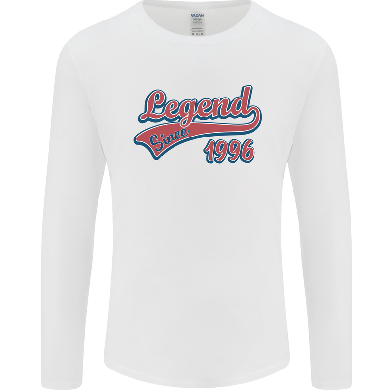 Legend Since 27th Birthday 1996 Mens Long Sleeve T-Shirt White