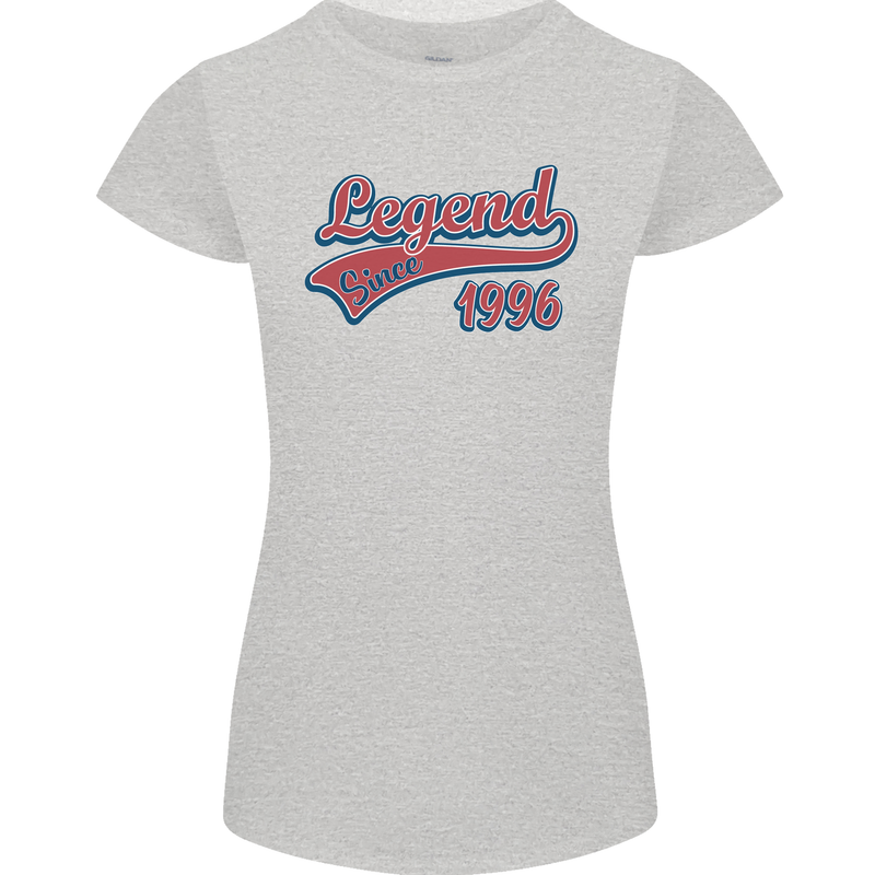 Legend Since 27th Birthday 1996 Womens Petite Cut T-Shirt Sports Grey