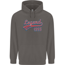 Legend Since 28th Birthday 1995 Mens 80% Cotton Hoodie Charcoal