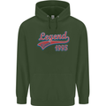 Legend Since 28th Birthday 1995 Mens 80% Cotton Hoodie Forest Green