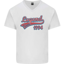 Legend Since 29th Birthday 1994 Mens V-Neck Cotton T-Shirt White