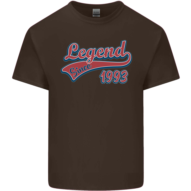 Legend Since 30th Birthday 1993 Mens Cotton T-Shirt Tee Top Dark Chocolate