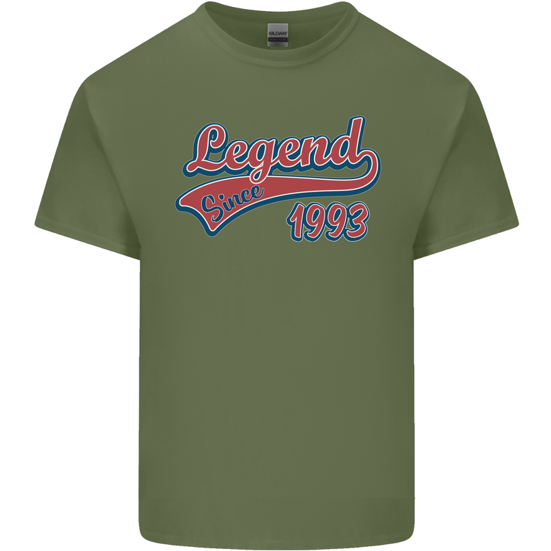 Legend Since 30th Birthday 1993 Mens Cotton T-Shirt Tee Top Military Green