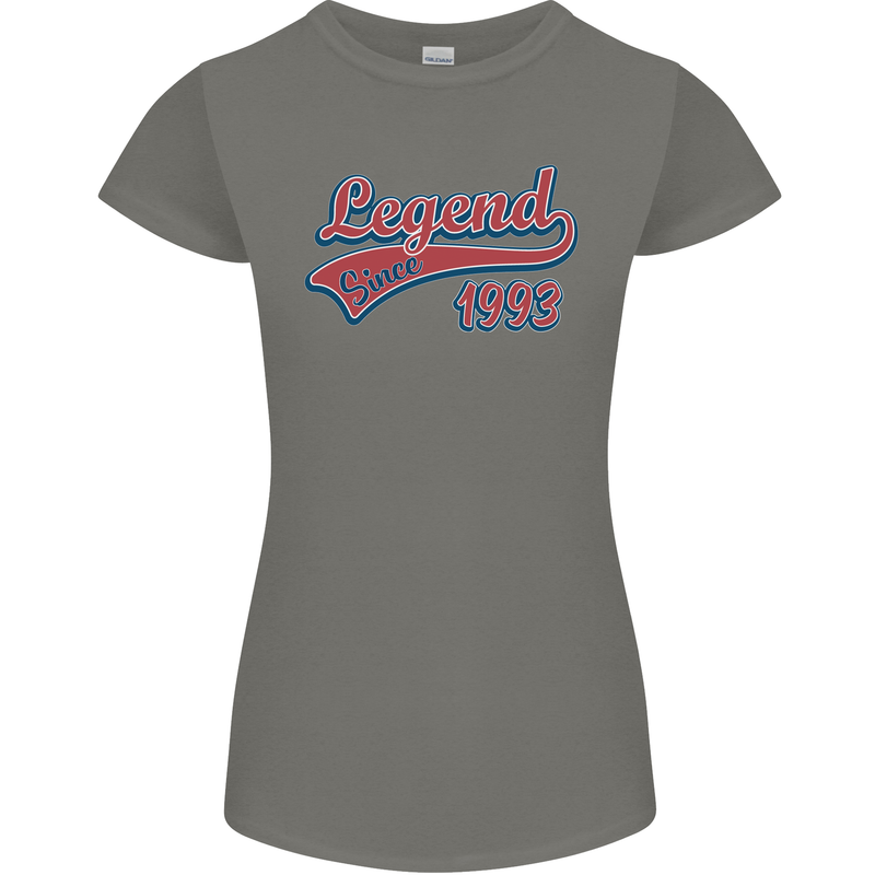 Legend Since 30th Birthday 1993 Womens Petite Cut T-Shirt Charcoal