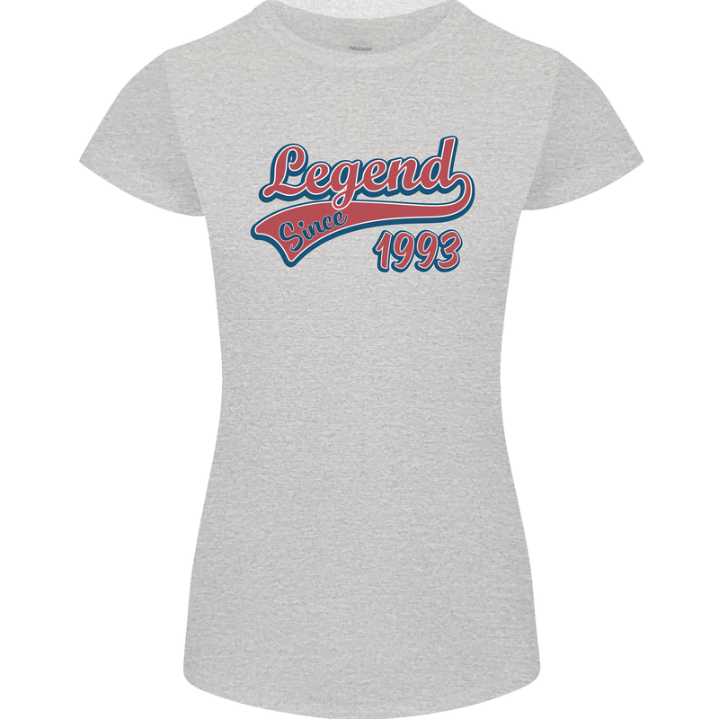 Legend Since 30th Birthday 1993 Womens Petite Cut T-Shirt Sports Grey