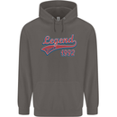 Legend Since 31st Birthday 1992 Mens 80% Cotton Hoodie Charcoal