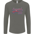 Legend Since 31st Birthday 1992 Mens Long Sleeve T-Shirt Charcoal