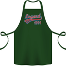 Legend Since 32nd Birthday 1991 Cotton Apron 100% Organic Forest Green