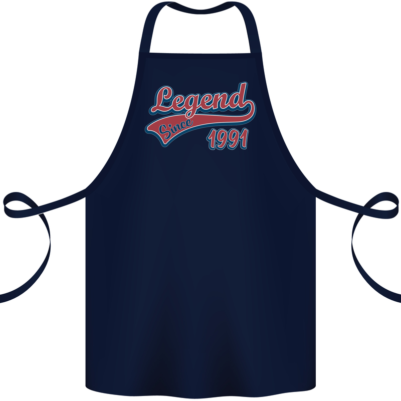 Legend Since 32nd Birthday 1991 Cotton Apron 100% Organic Navy Blue