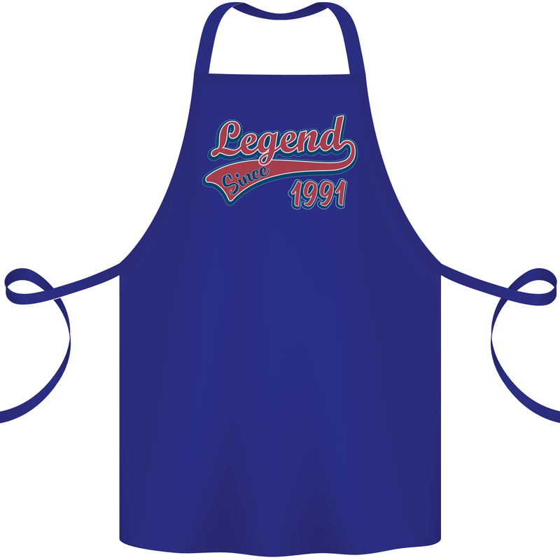 Legend Since 32nd Birthday 1991 Cotton Apron 100% Organic Royal Blue