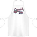 Legend Since 32nd Birthday 1991 Cotton Apron 100% Organic White