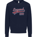 Legend Since 32nd Birthday 1991 Mens Sweatshirt Jumper Navy Blue