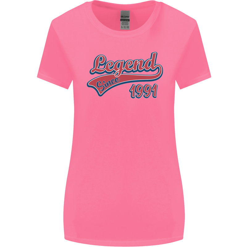 Legend Since 32nd Birthday 1991 Womens Wider Cut T-Shirt Azalea