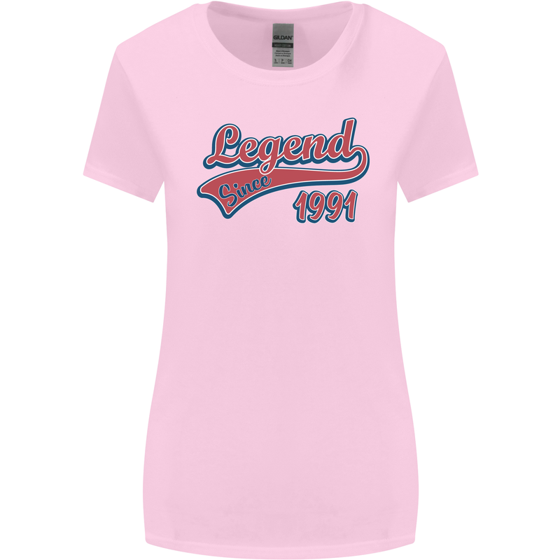 Legend Since 32nd Birthday 1991 Womens Wider Cut T-Shirt Light Pink