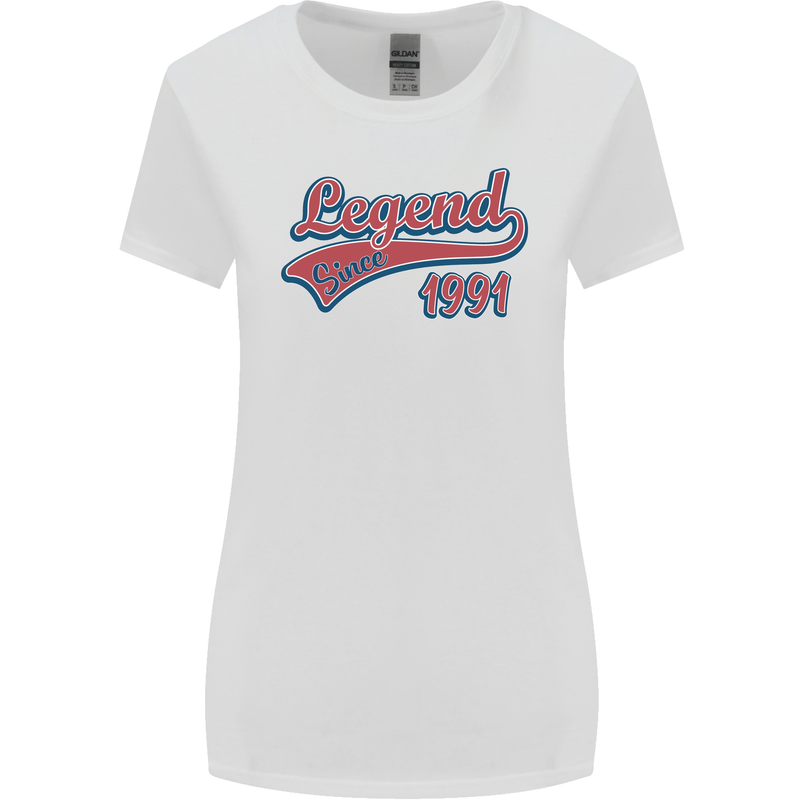 Legend Since 32nd Birthday 1991 Womens Wider Cut T-Shirt White