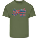 Legend Since 33rd Birthday 1990 Mens Cotton T-Shirt Tee Top Military Green