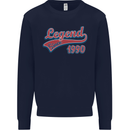 Legend Since 33rd Birthday 1990 Mens Sweatshirt Jumper Navy Blue