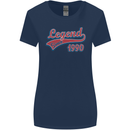 Legend Since 33rd Birthday 1990 Womens Wider Cut T-Shirt Navy Blue