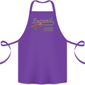 Legend Since 34th Birthday 1989 Cotton Apron 100% Organic Purple