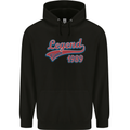 Legend Since 34th Birthday 1989 Mens 80% Cotton Hoodie Black