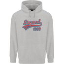 Legend Since 34th Birthday 1989 Mens 80% Cotton Hoodie Sports Grey
