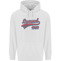 Legend Since 34th Birthday 1989 Mens 80% Cotton Hoodie White