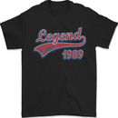 Legend Since 34th Birthday 1989 Mens T-Shirt 100% Cotton Black