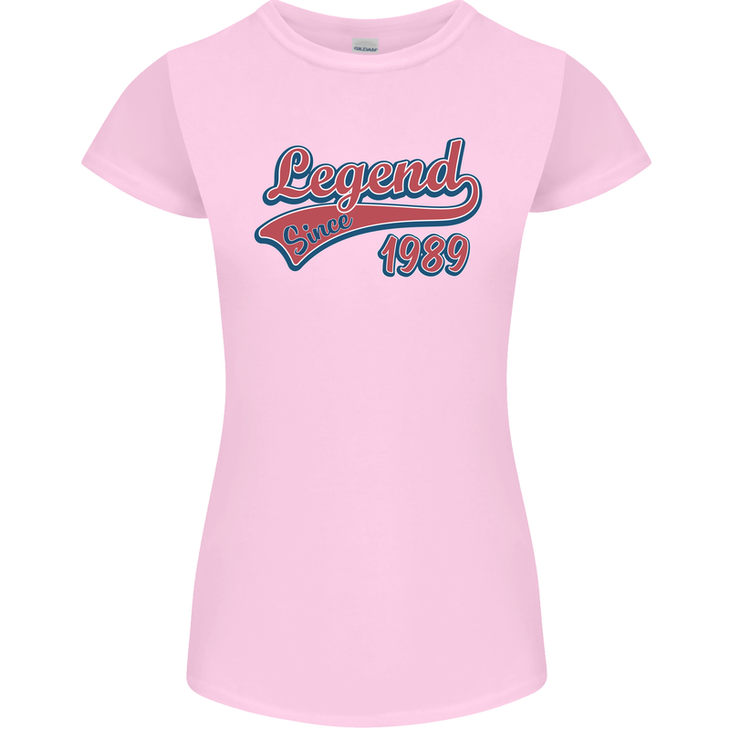 Legend Since 34th Birthday 1989 Womens Petite Cut T-Shirt Light Pink