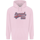 Legend Since 35th Birthday 1988 Mens 80% Cotton Hoodie Light Pink