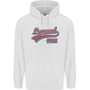 Legend Since 35th Birthday 1988 Mens 80% Cotton Hoodie White