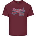 Legend Since 35th Birthday 1988 Mens Cotton T-Shirt Tee Top Maroon