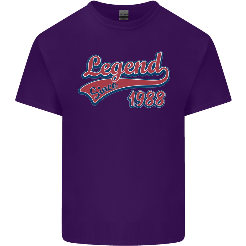 Legend Since 35th Birthday 1988 Mens Cotton T-Shirt Tee Top Purple