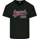 Legend Since 35th Birthday 1988 Mens V-Neck Cotton T-Shirt Black