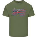 Legend Since 36th Birthday 1987 Mens Cotton T-Shirt Tee Top Military Green