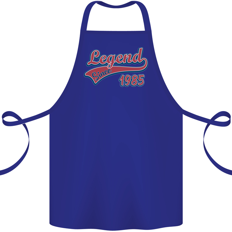 Legend Since 38th Birthday 1985 Cotton Apron 100% Organic Royal Blue