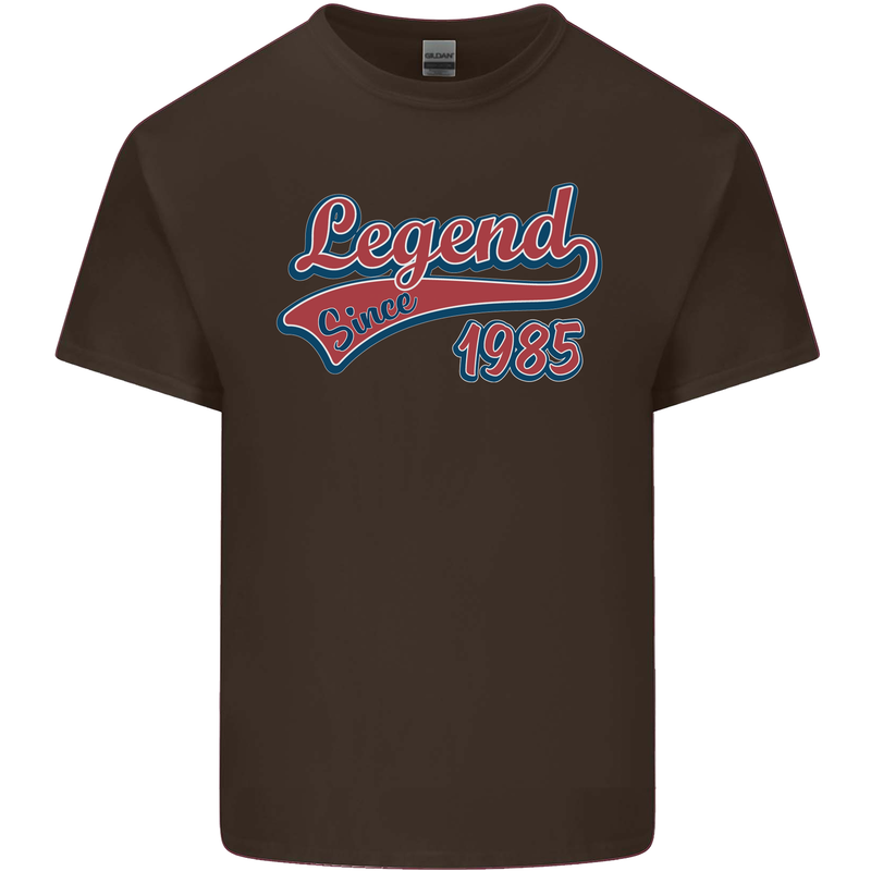 Legend Since 38th Birthday 1985 Mens Cotton T-Shirt Tee Top Dark Chocolate