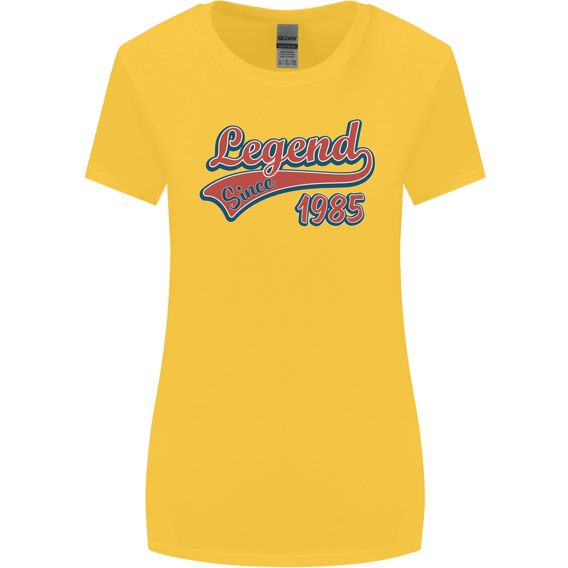 Legend Since 38th Birthday 1985 Womens Wider Cut T-Shirt Yellow