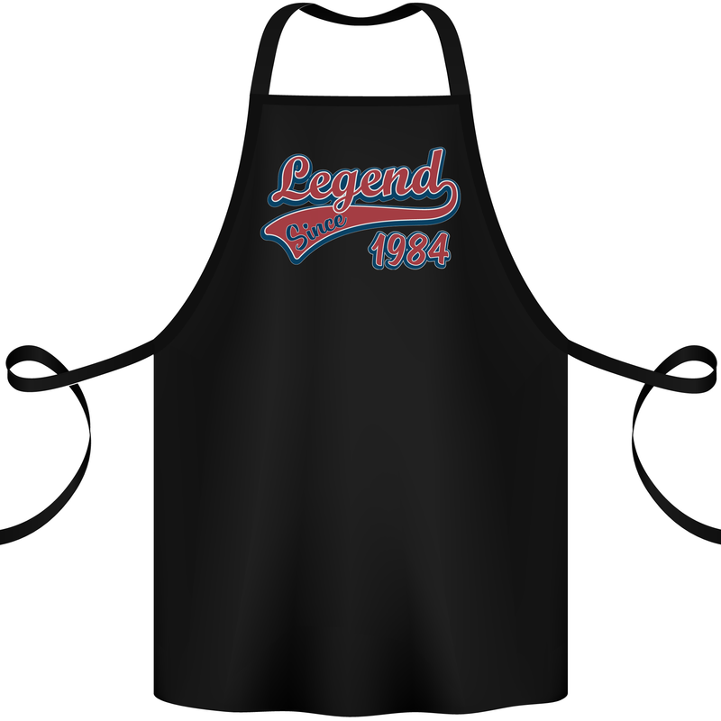 Legend Since 39th Birthday 1984 Cotton Apron 100% Organic Black