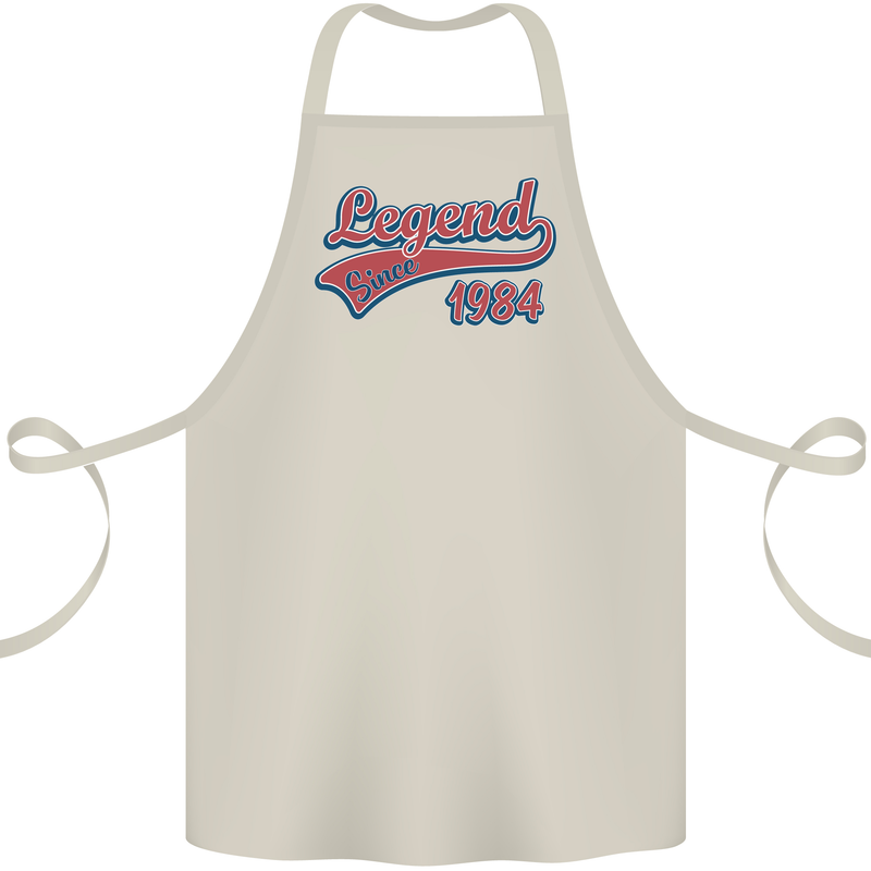 Legend Since 39th Birthday 1984 Cotton Apron 100% Organic Natural